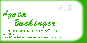 agota buchinger business card